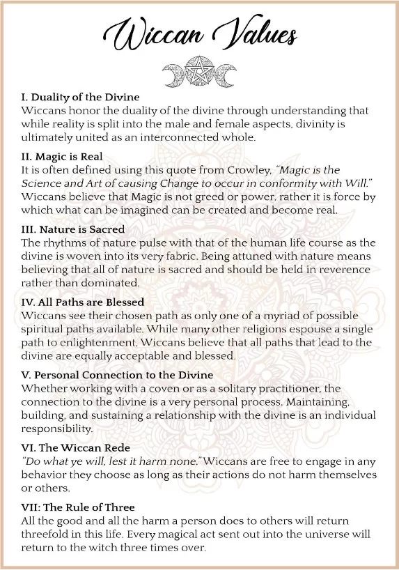 Wiccan Values